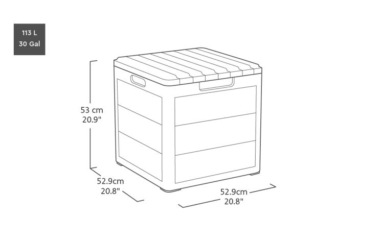 Denali Grey 30 Gallon Storage Deck Box - Keter US